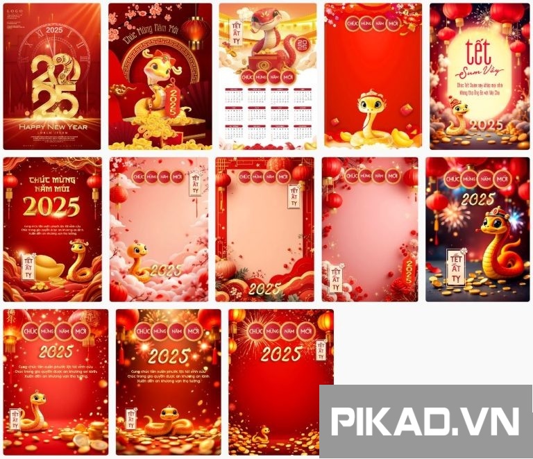 13+ Background thiết kế poster Tết 2025