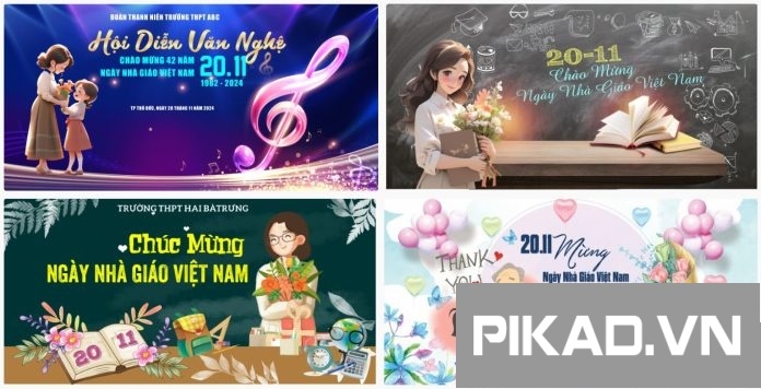 4+ Backdrop ngày nhà giáo Việt Nam 20-11