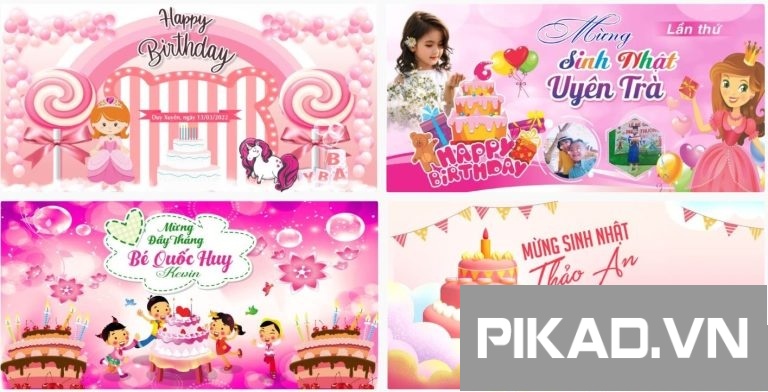 4+ Phông nền sinh nhật cho bé
