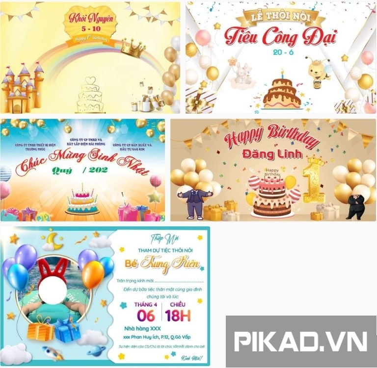 4+ Phông sinh nhật cho bé file PSD