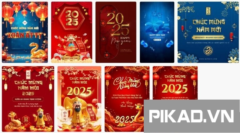 10+ Poster Tết 2025