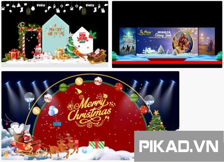 3+ Backdrop trang trí Noel