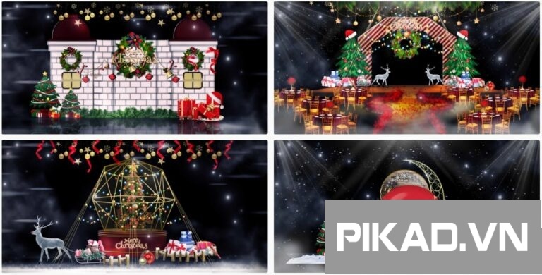 4+ Trang trí sân khấu Noel