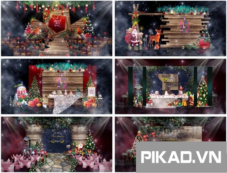 6+ Trang tri san khau Noel