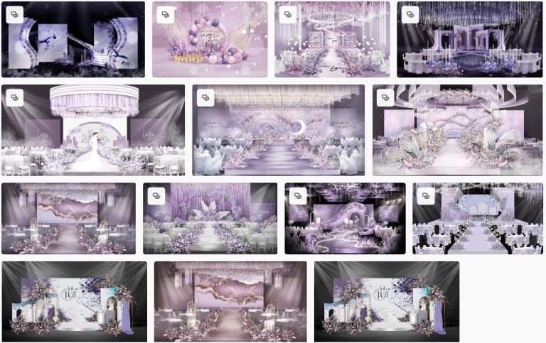 sân cưới màu tím 12+