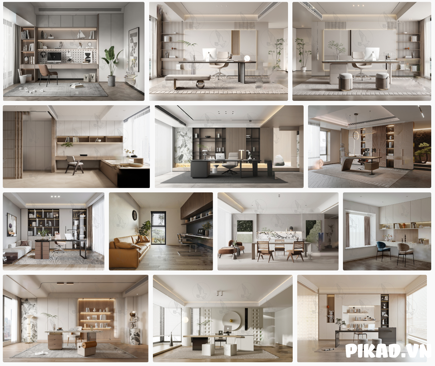 13+ Phòng Làm Việc – Enscape