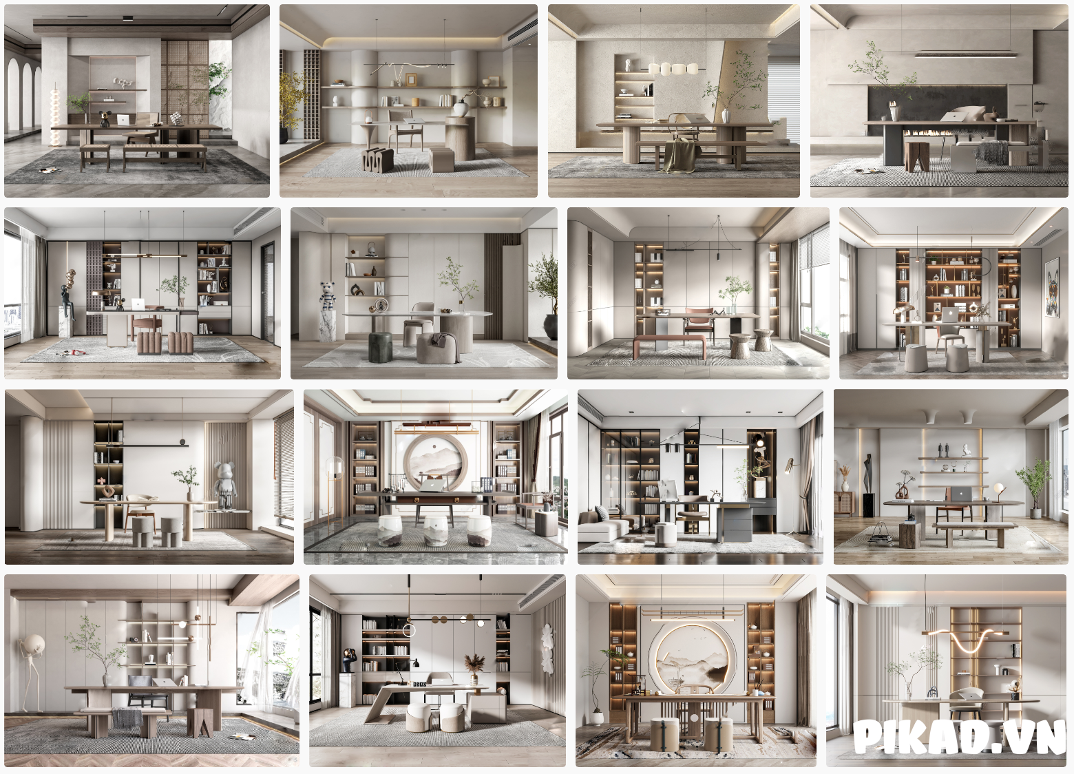 17+ Phòng Làm Việc Sketchup