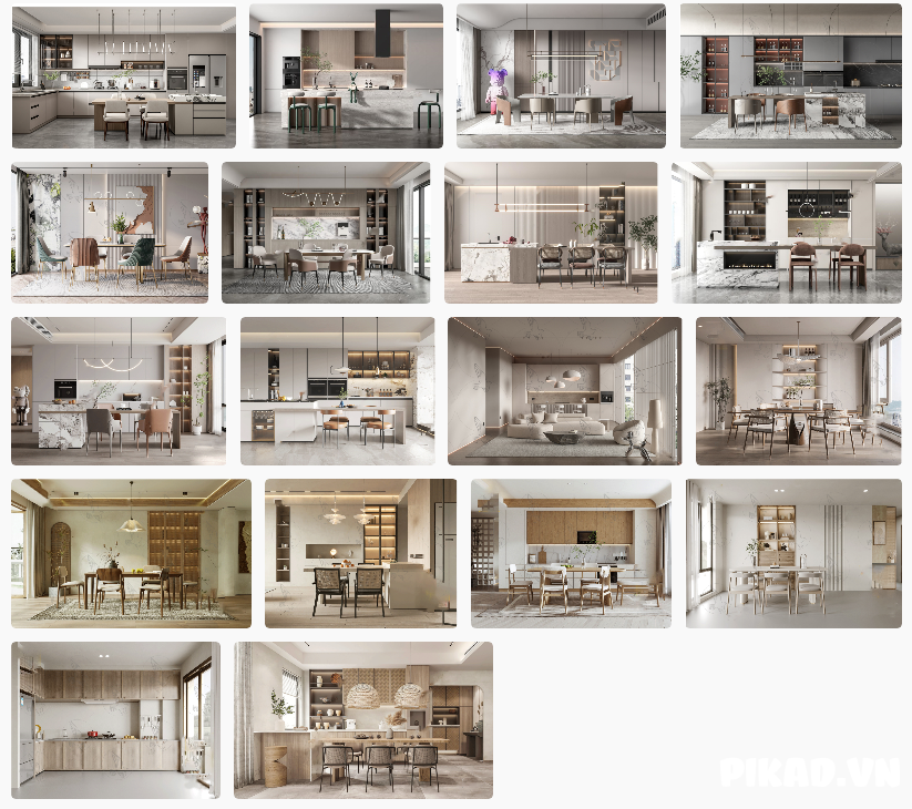 20+ Phòng Bếp sketchup