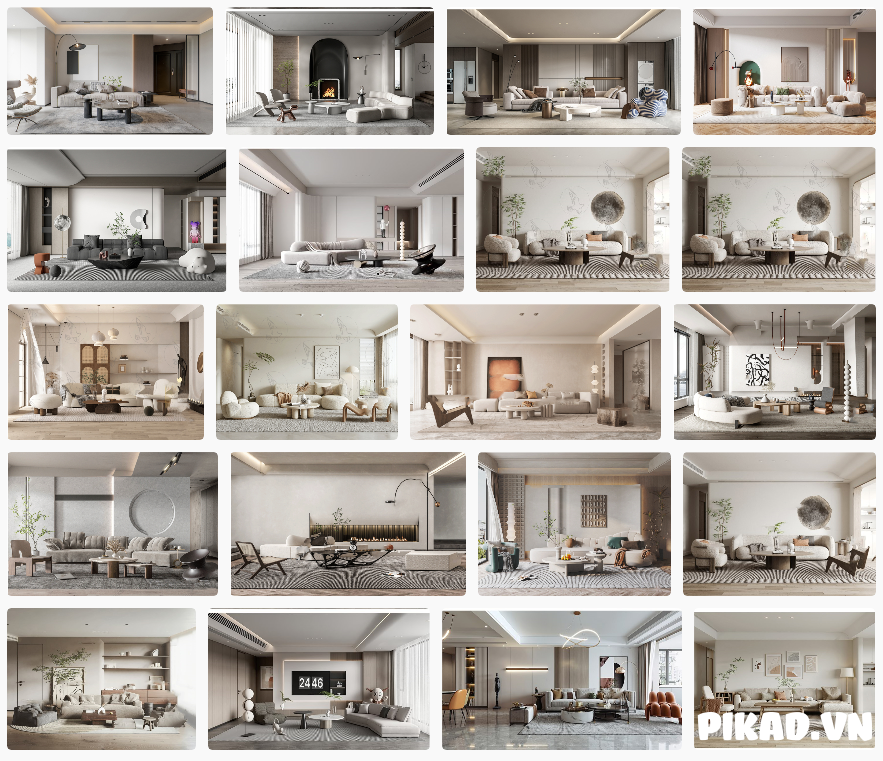 20+ Phòng Khách Sketchup Đẹp