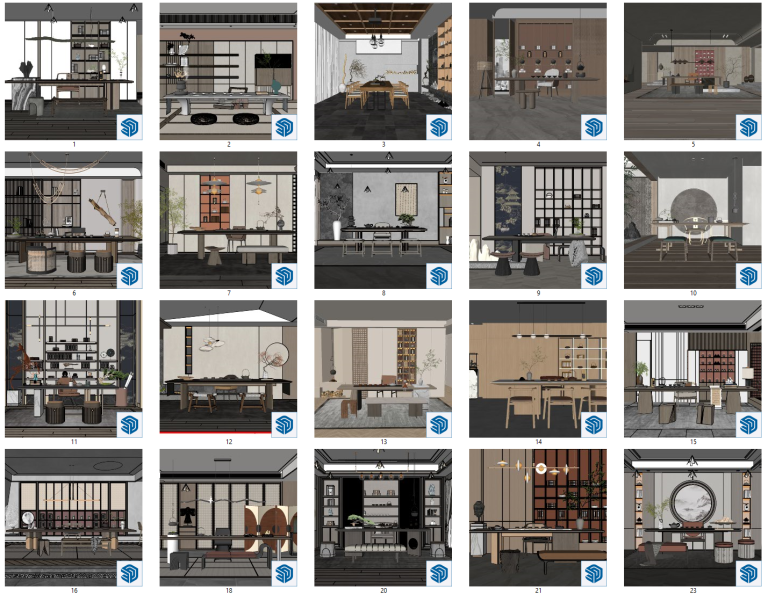 21+ Phòng Làm Việc Sketchup