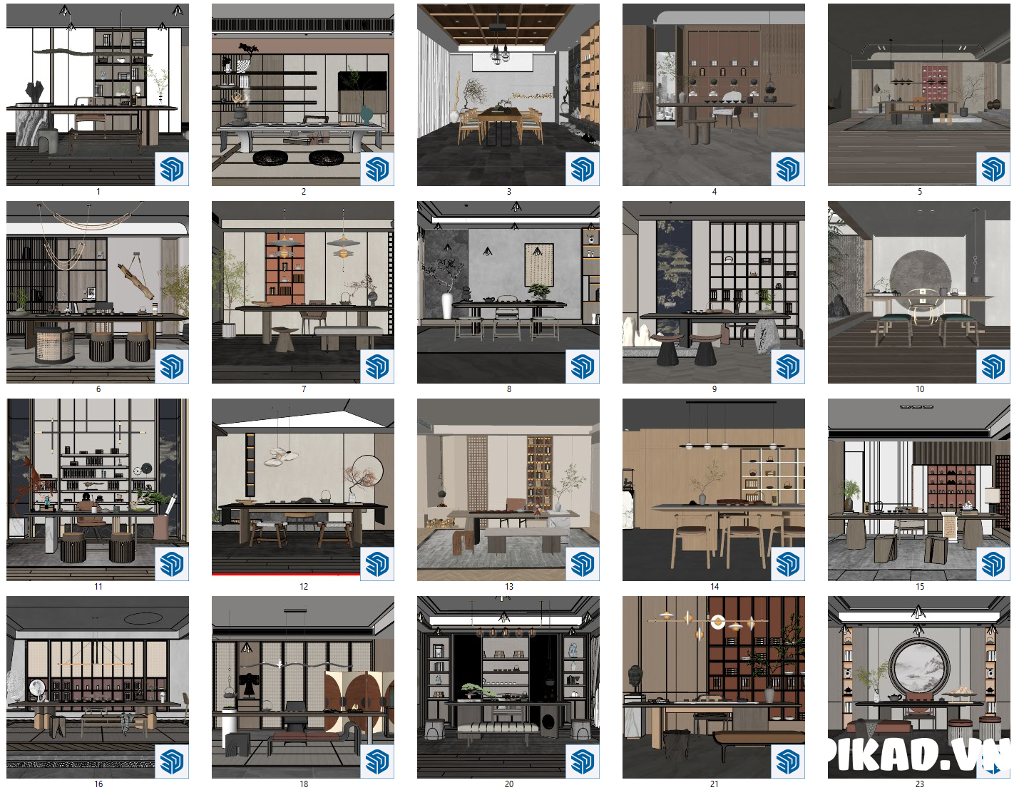21+ Phòng Làm Việc Sketchup
