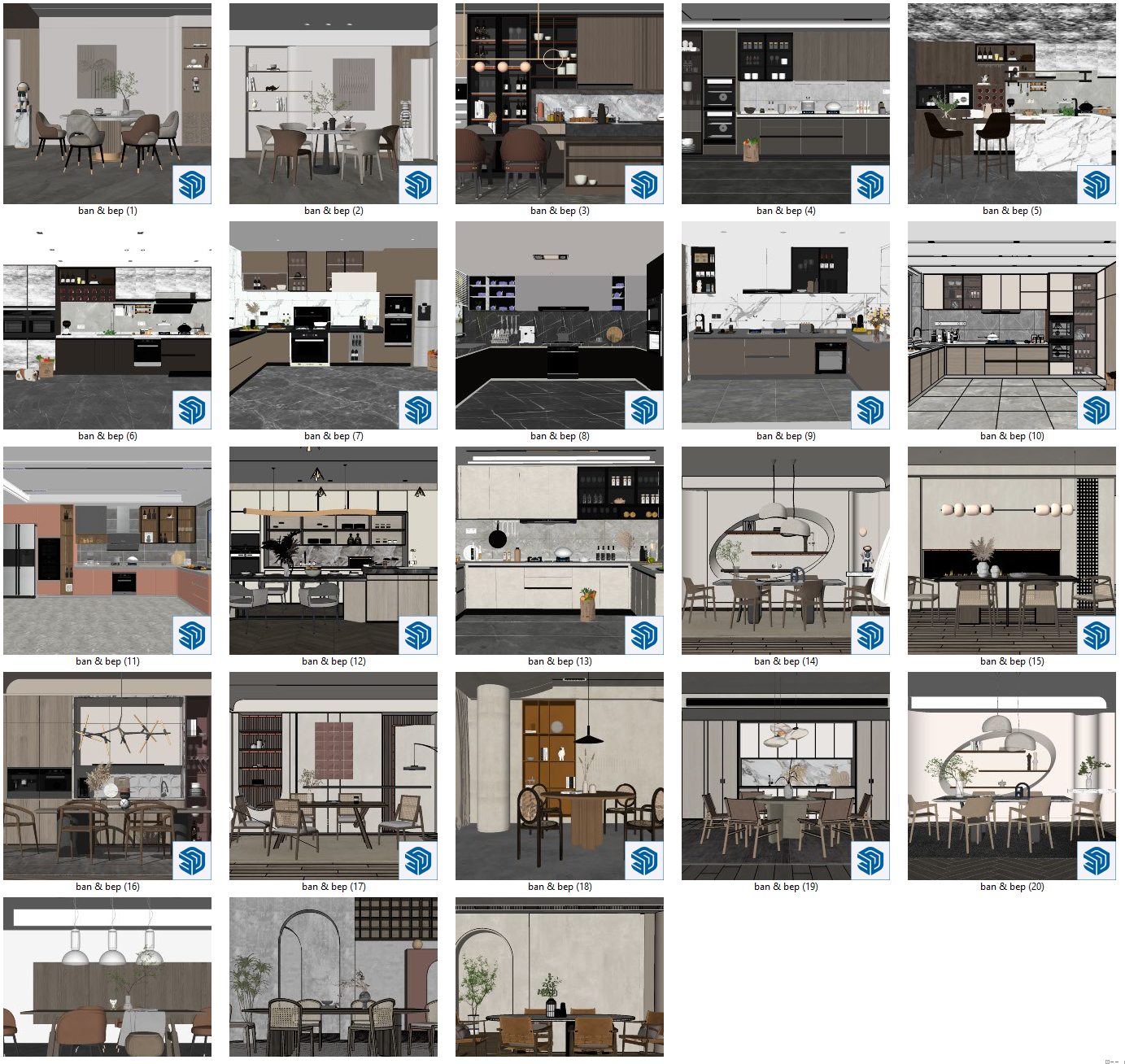 23+ Bàn Và Bếp Sketchup