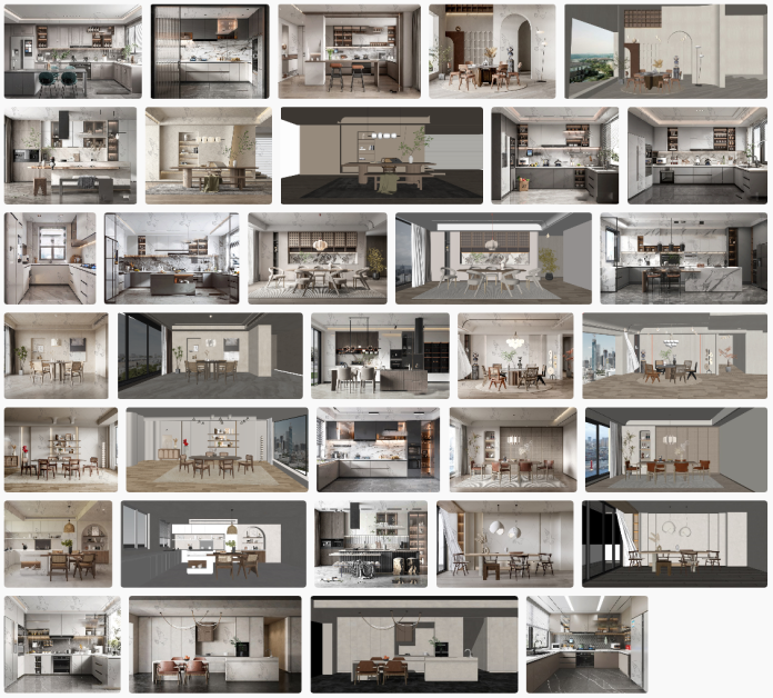 26+ Phòng Bếp - Sketchup Đẹp