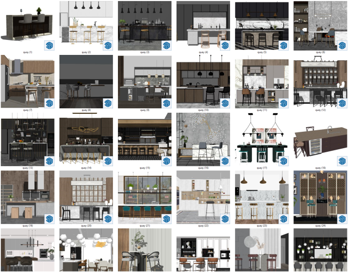 34+ Quầy Bar Sketchup Đẹp