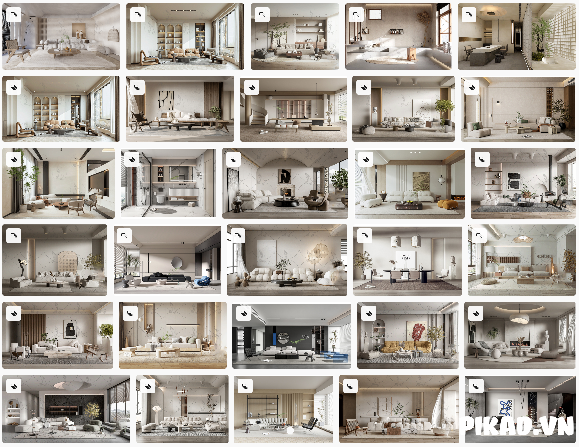 35+ Phòng Khách – Enscape