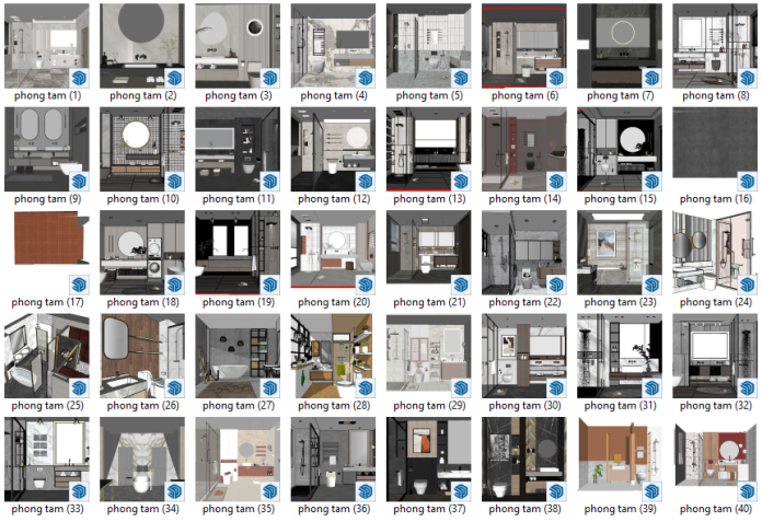 40+ Phòng Tắm Sketchup Đẹp