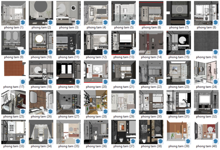 40+ Phòng Tắm Sketchup Đẹp