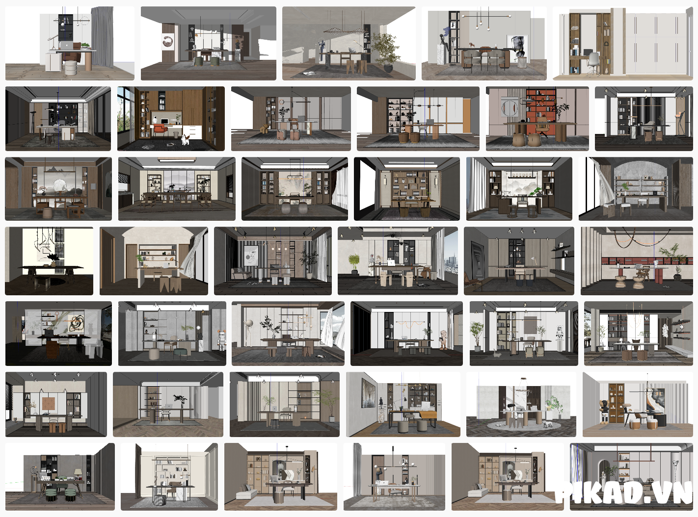 41+ Phòng Làm Việc – Sketchup Đẹp