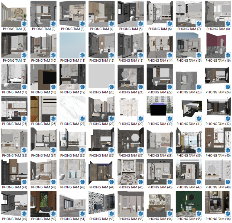57+ Phòng Tắm - Sketchup Đẹp