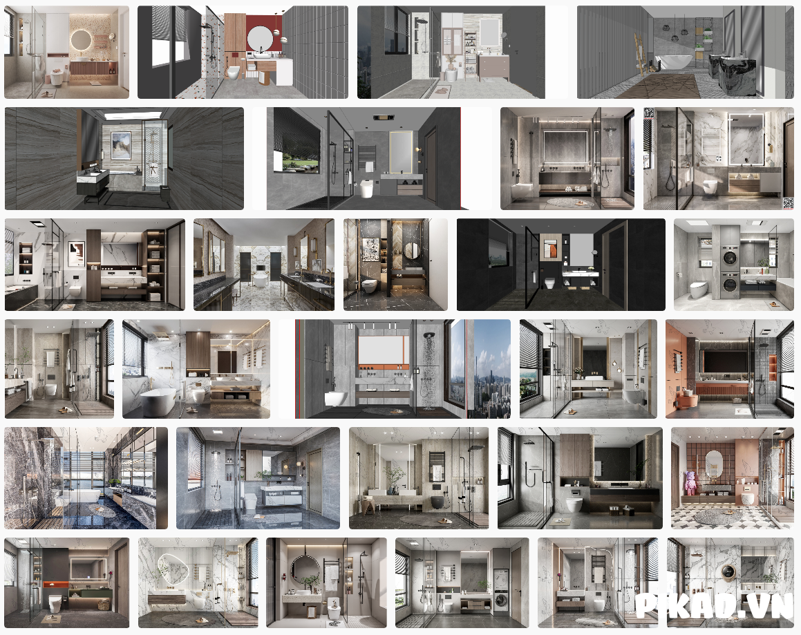 86+ Phòng Tắm – Sketchup Đẹp